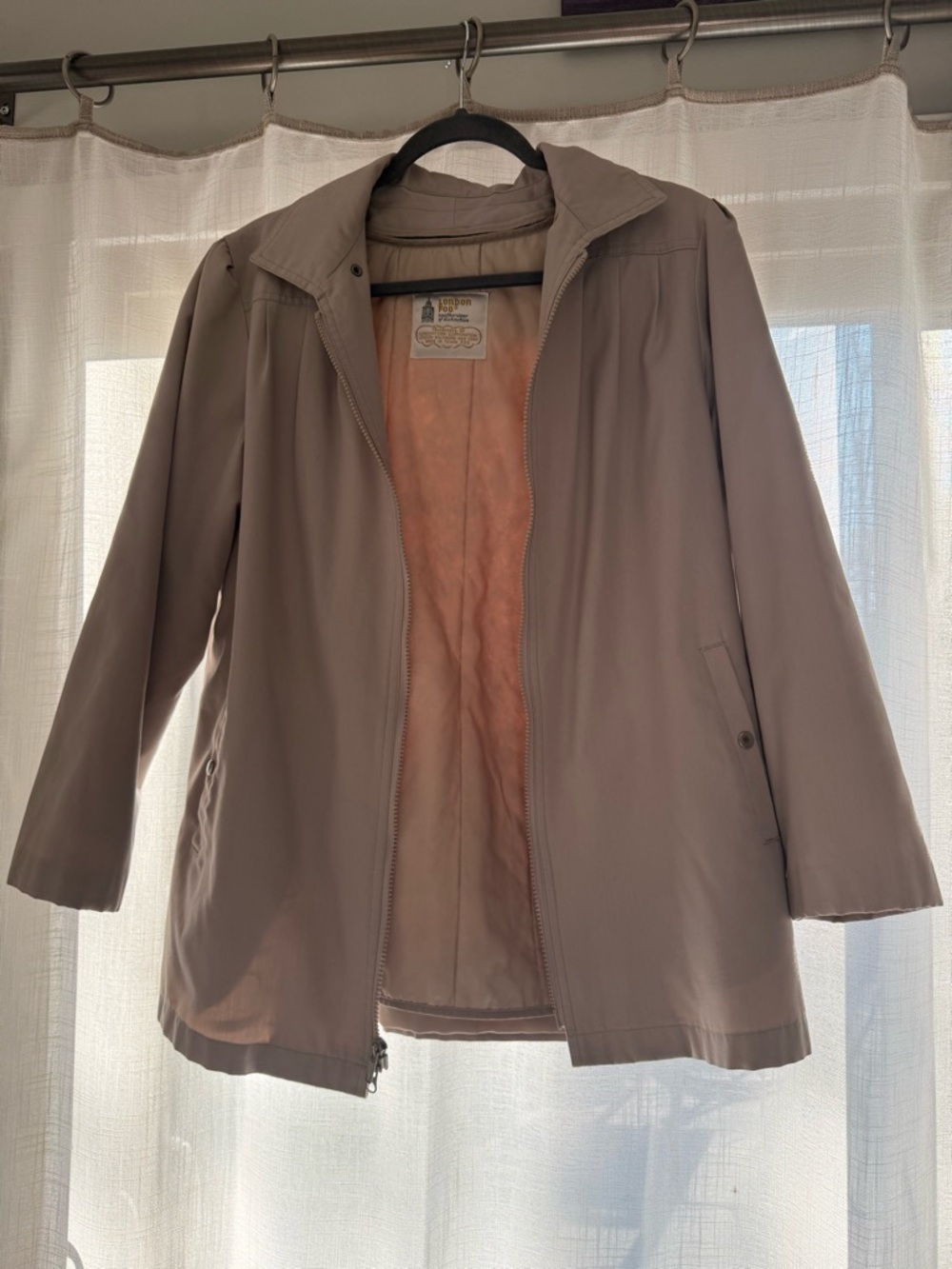 London Fog Women's Light Taupe Trench Jacket